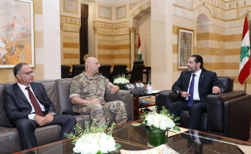 الحريري يلتقي قائد الجيش ومدير المخابرات